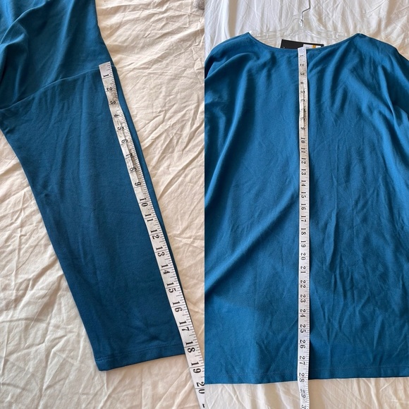 NWT Jones New York Signature Button Detail Tunic Top 3X Teal Blue - Picture 10 of 11